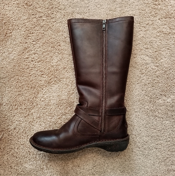 UGG Rosen Leather Riding Boots | sz 8, Espresso Brown, original box - Picture 4 of 16